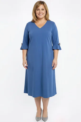 copy of copy of Рокля в цвят метличина с черни панделки