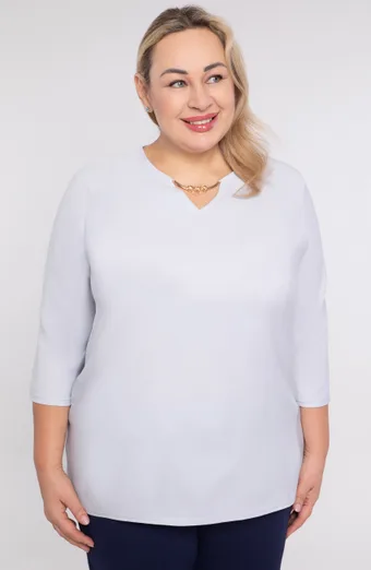 Черна ленена блуза